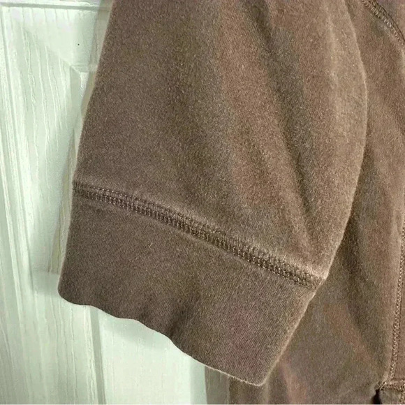 Reitmans Sweatshirt Hooded 1/2 Sleeves Brown Size Small - Picture 3 of 16